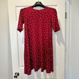 Old Navy Red Polka Dot Swing Dress Size S